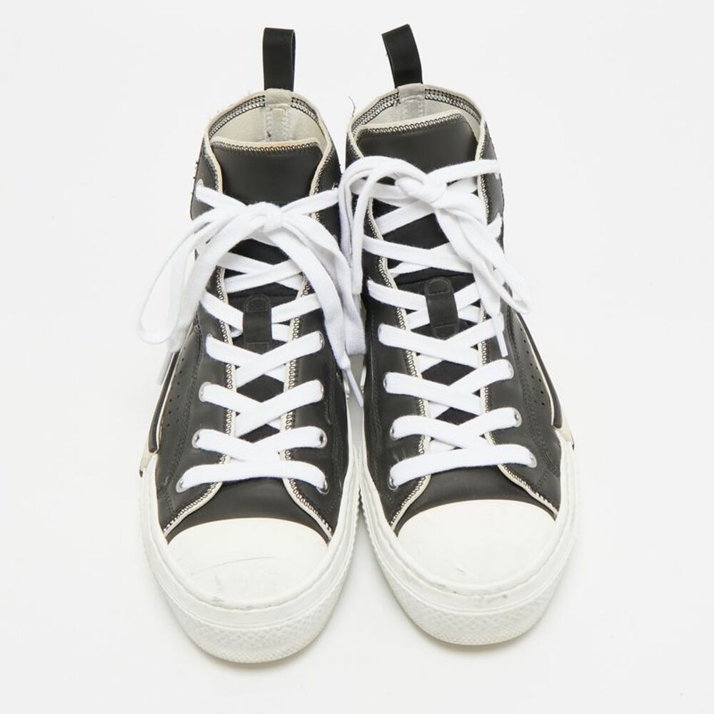 Dior B23 Size 41 Black Leather And Nylon High Top Sneakers - Picture 3 of 7